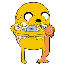 Adventure Time Jake with Sandwich - Sticker Mania