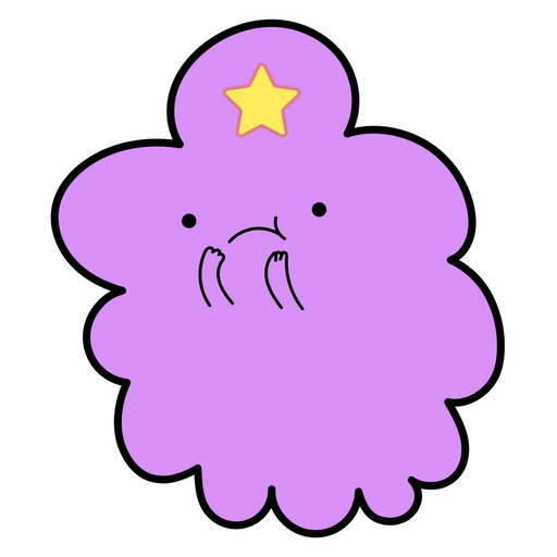 here is a Adventure Time Lumpy Space Princess Surprised Sticker from the Adventure Time collection for sticker mania