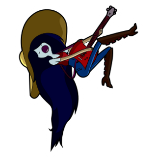 Adventure Time Marceline with Guitar Sticker - Sticker Mania