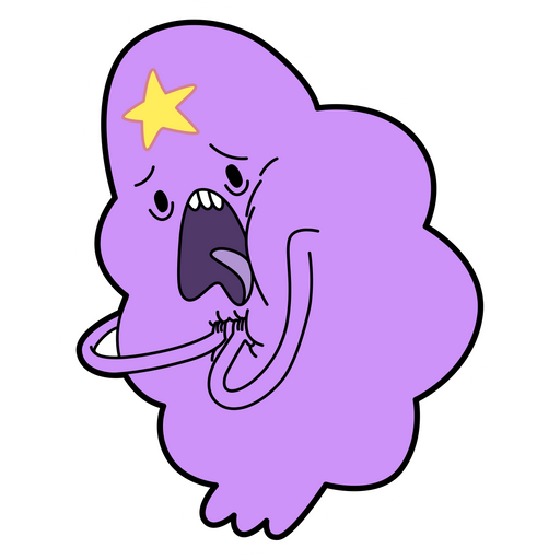 here is a Adventure Time Shocked Lumpy Space Princess Sticker from the Adventure Time collection for sticker mania