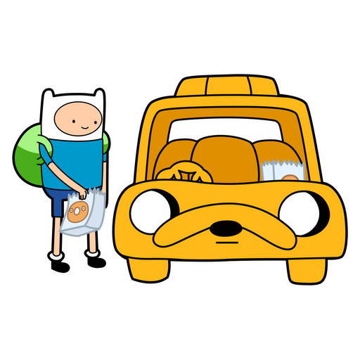 here is a Finn and Jake Car Sticker from the Adventure Time collection for sticker mania