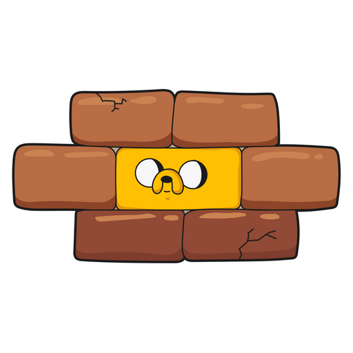 Adventure Time Jake the Brick Sticker Sticker Mania