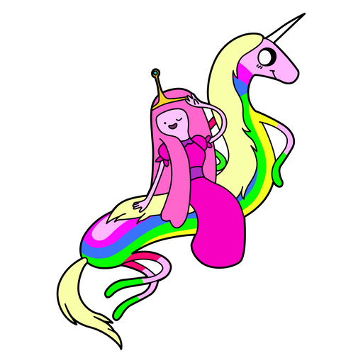 here is a Lady Rainicorn and Princess Bubblegum Sticker from the Adventure Time collection for sticker mania
