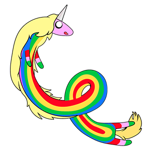 cool and cute Adventure Time Lady Rainicorn Flying for stickermania