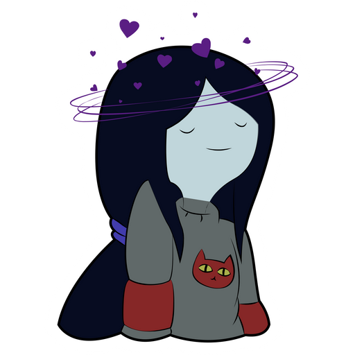 here is a Marceline Fell in Love Sticker from the Adventure Time collection for sticker mania