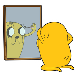 Adventure Time Jake the Dog Makeup Sticker - Sticker Mania