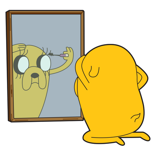 here is a Adventure Time Jake the Dog Makeup Sticker from the Adventure Time collection for sticker mania