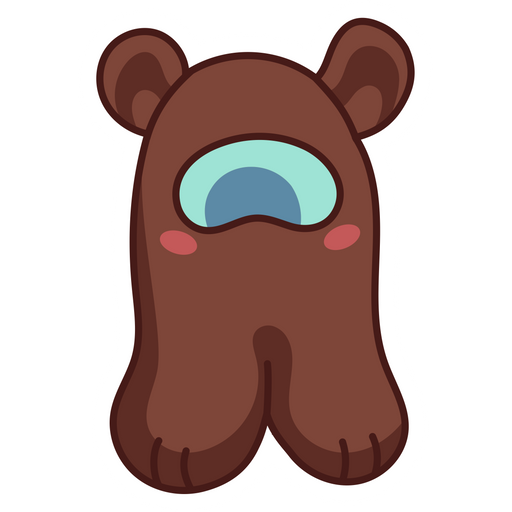 here is a Among Us Bear Sticker from the Among Us collection for sticker mania