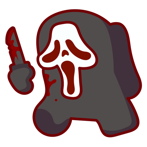 here is a Among Us Black Scream Character Sticker from the Among Us collection for sticker mania