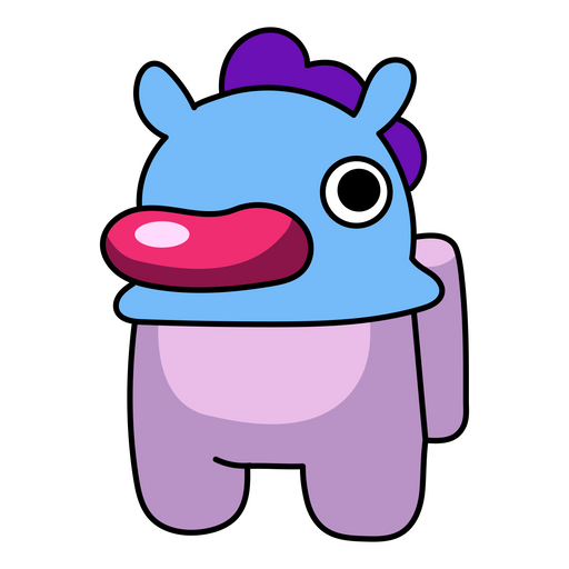 here is a Among Us BTS BT21 Mang Sticker from the Among Us collection for sticker mania
