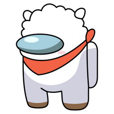 Among Us BTS BT21 RJ Character Sticker