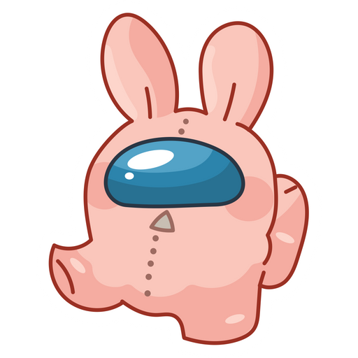 here is a Among Us Bunny Sticker from the Among Us collection for sticker mania