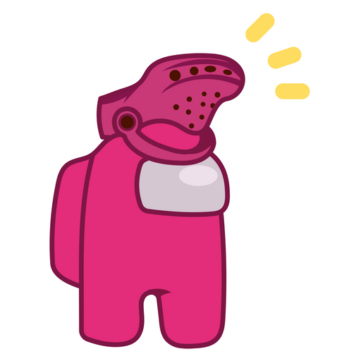 here is a Among Us Pink Crocs Sticker from the Among Us collection for sticker mania