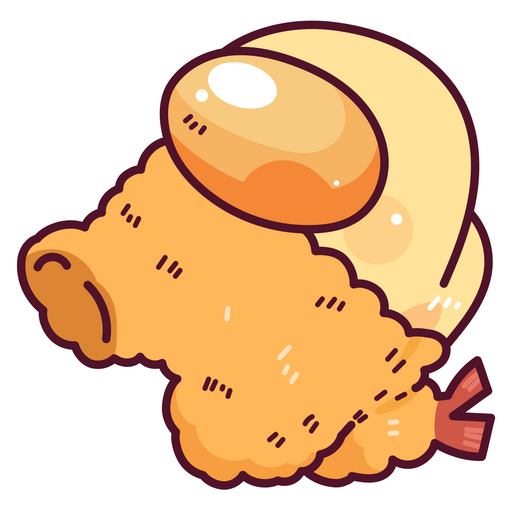 here is a Among Us Fried Shrimp Sticker from the Among Us collection for sticker mania