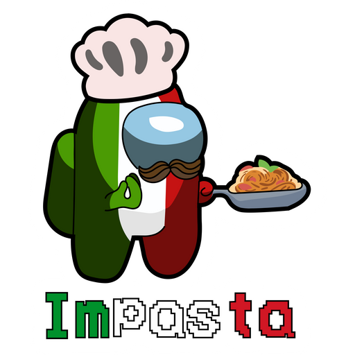 here is a Among Us Impasta Sticker from the Among Us collection for sticker mania