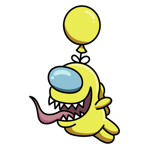 here is a Among Us Yellow Impostor Balloon Sticker from the Among Us collection for sticker mania