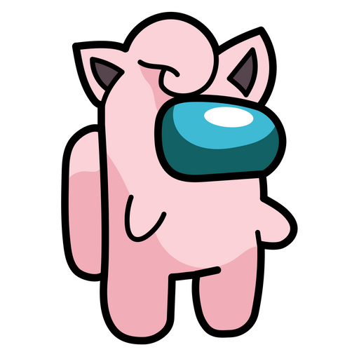 here is a Among Us Jigglypuff Pokemon Sticker from the Among Us collection for sticker mania