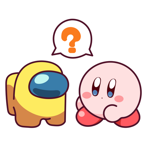 here is a Among Us and Kirby Sticker from the Among Us collection for sticker mania