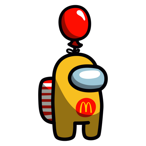 here is a Among Us McDonald's Sticker from the Among Us collection for sticker mania