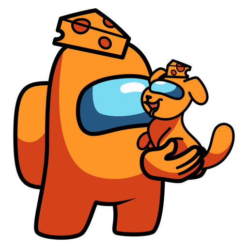 here is a Among Us Mr. Cheese and Cheddar Sticker from the Among Us collection for sticker mania