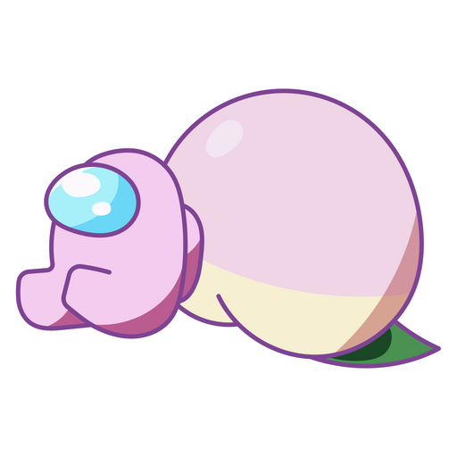 here is a Among Us Peach Sticker from the Among Us collection for sticker mania