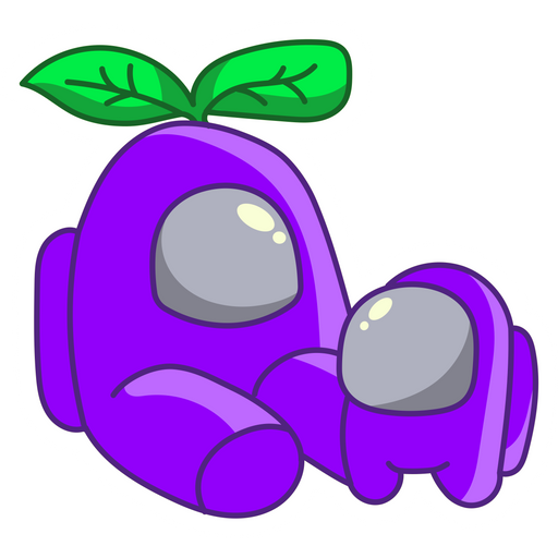 here is a Among Us Purple Plant Family Sticker from the Among Us collection for sticker mania