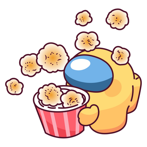 here is a Among Us Popcorn Sticker from the Among Us collection for sticker mania