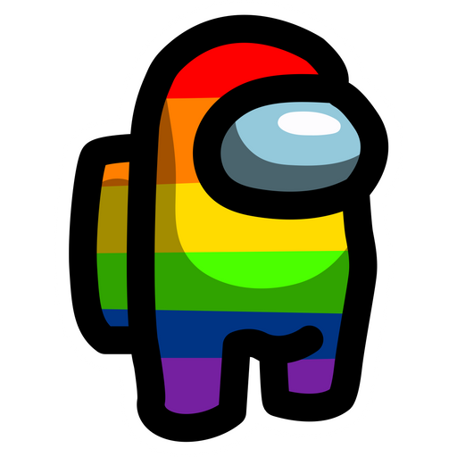 here is a Among Us The Rainbow Character Sticker from the Among Us collection for sticker mania