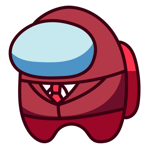 here is a Among Us Red Character Boss Sticker from the Among Us collection for sticker mania