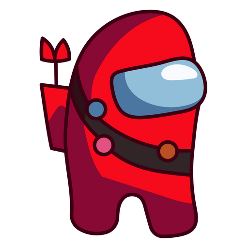 here is a Among Us Red Character Hunter Sticker from the Among Us collection for sticker mania