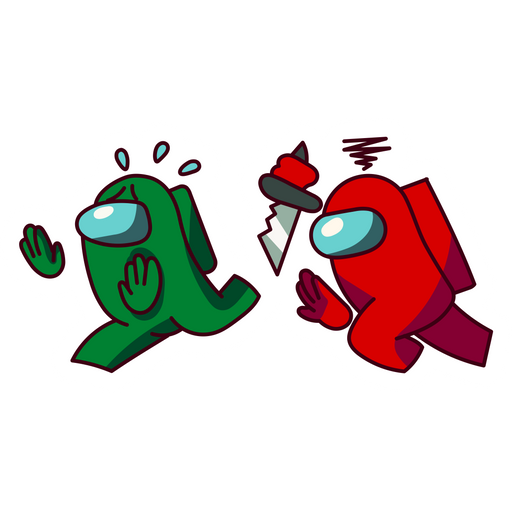 here is a Among Us Red Pursuits Green Character Sticker from the Among Us collection for sticker mania