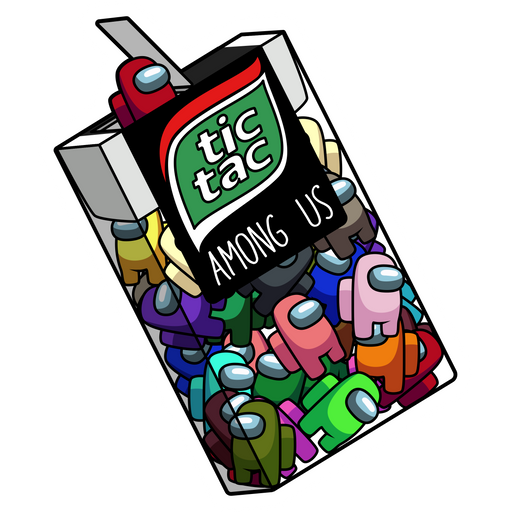 here is a Among Us Tic Tac Sticker from the Among Us collection for sticker mania