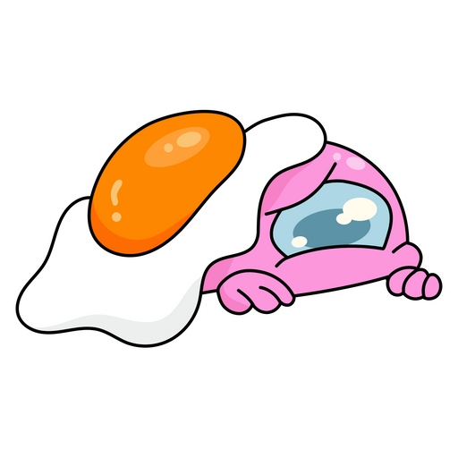 here is a Among Us Pink Character Under Egg Sticker from the Among Us collection for sticker mania