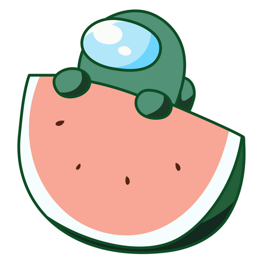 here is a Among Us Watermelon Sticker from the Among Us collection for sticker mania