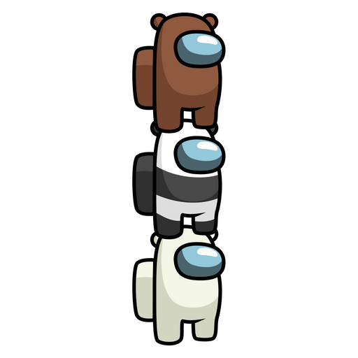 here is a Among Us We Bare Bears Sticker from the Among Us collection for sticker mania