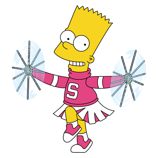 here is a Bart Simpson Band Majorette Sticker from the Bart Simpson collection for sticker mania