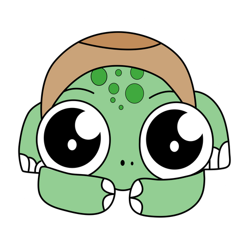here is a Afraid Turtle Sticker from the Animals collection for sticker mania