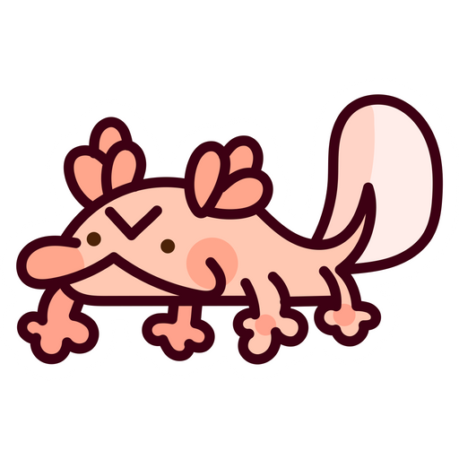 Axolotl in Incomprehensible Form Sticker