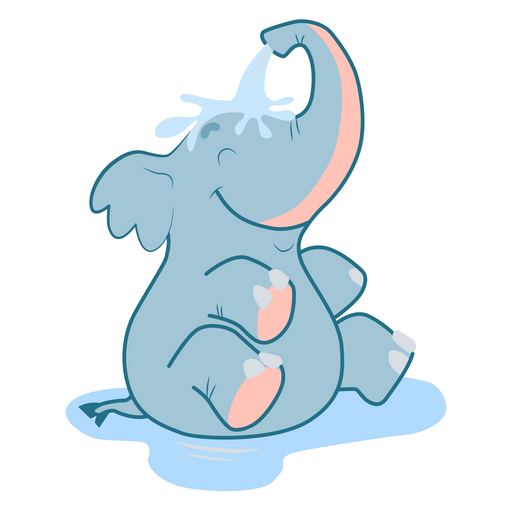 Bathing Elephant Sticker