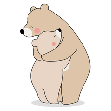 Bears Family Hug Sticker