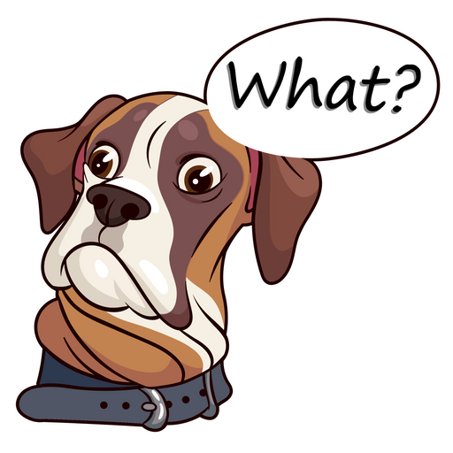 here is a Boxer Dog What Sticker from the Animals collection for sticker mania