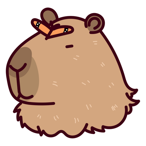 Capybara with a Butterfly Sticker