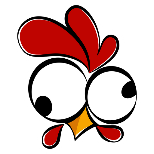 Cockeyed Rooster Sticker