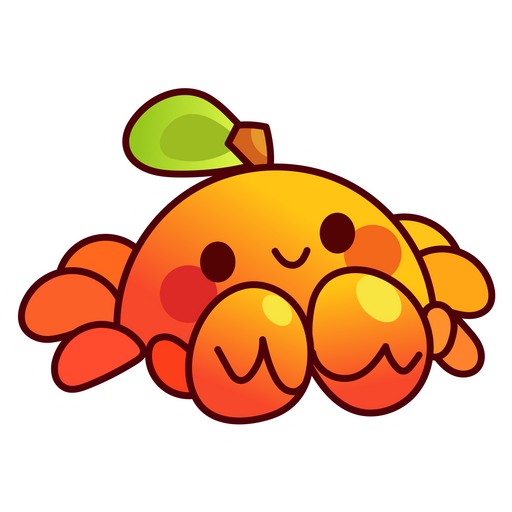 Crab Tangerine Sticker