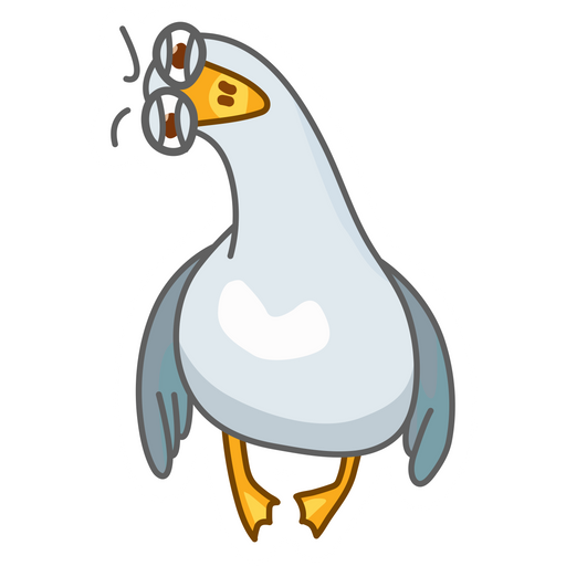 Curious Seagull Sticker