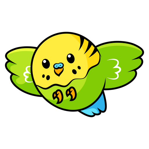 here is a Cute Green Budgie Sticker from the Animals collection for sticker mania