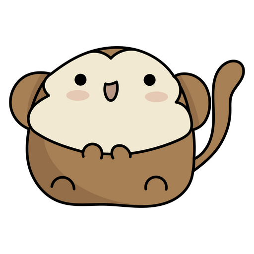 here is a Cute Monkey Sticker from the Animals collection for sticker mania