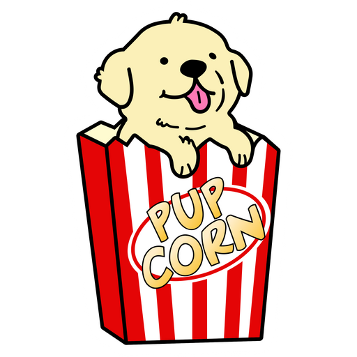 here is a Cute PupCorn Sticker from the Animals collection for sticker mania
