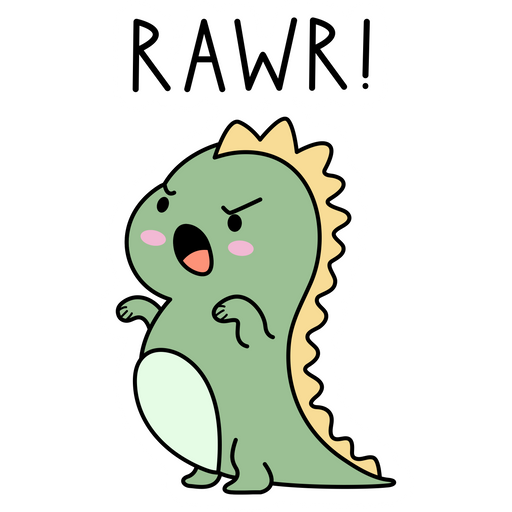 here is a Dino Rawr Sticker from the Animals collection for sticker mania