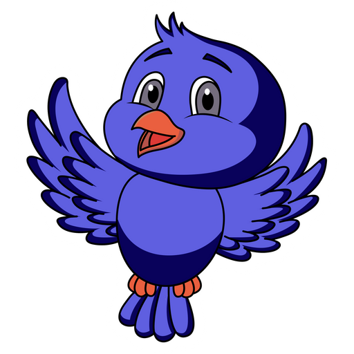 Flying Blue Bird Sticker